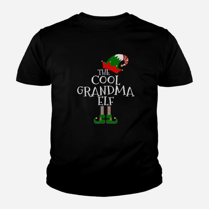 The Cool Grandma Elf Gift Matching Family Group Christmas Kid T-Shirt