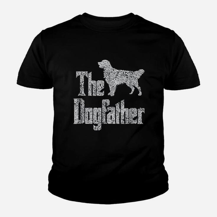The Dogfather Golden Retriever Silhouette Kid T-Shirt