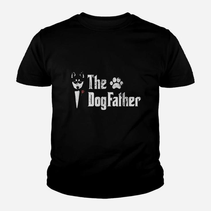 The Dogfather Siberian Husky Dog Dad Kid T-Shirt