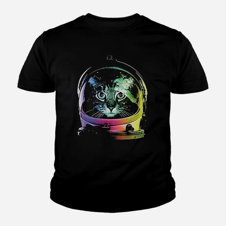The Goozler Neon Space Cat Astronaut Kitten Kid T-Shirt
