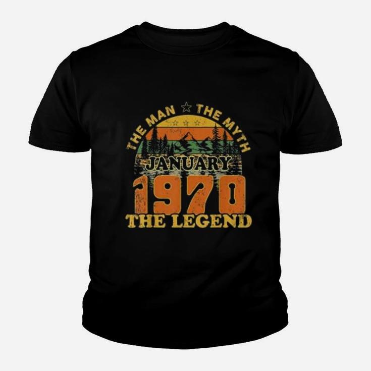 The Man Myth Legend January 1970 Vintage 1970 Kid T-Shirt