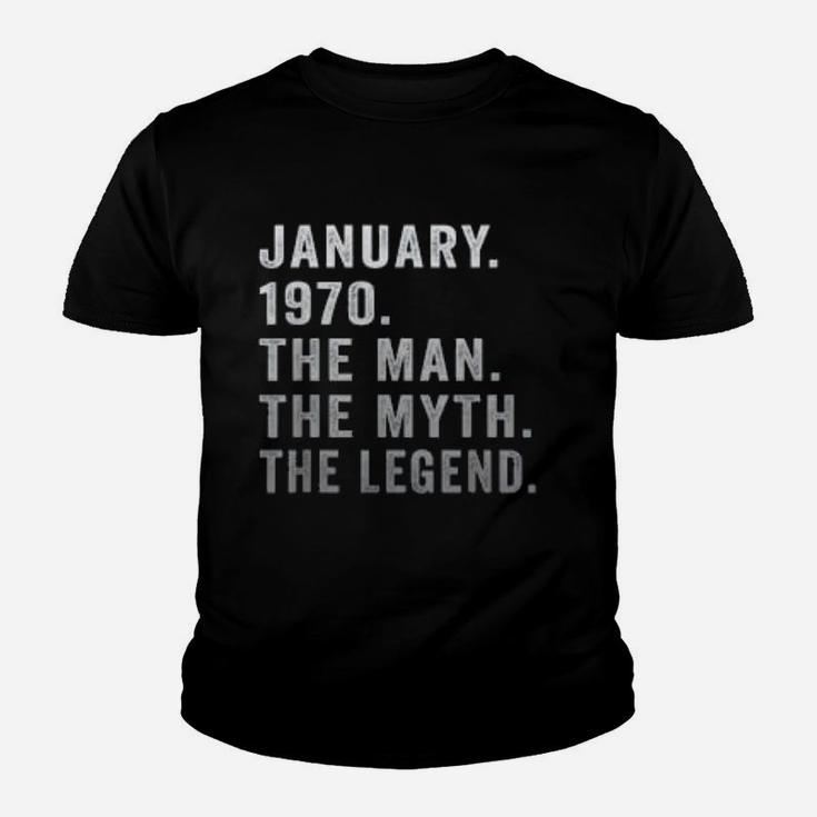 The Man Myth Legend January Vintage 1970 Kid T-Shirt