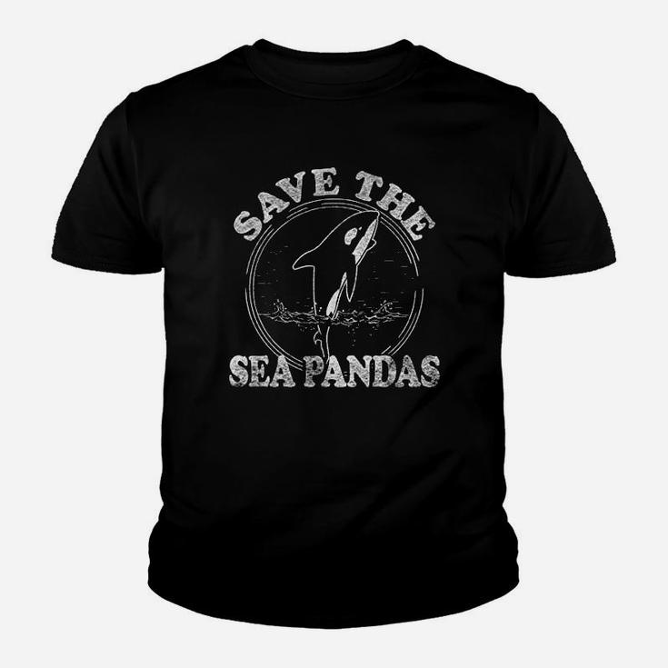 The Sea Pandas Funny Whale Orca Dolphin Ocean Life Kid T-Shirt