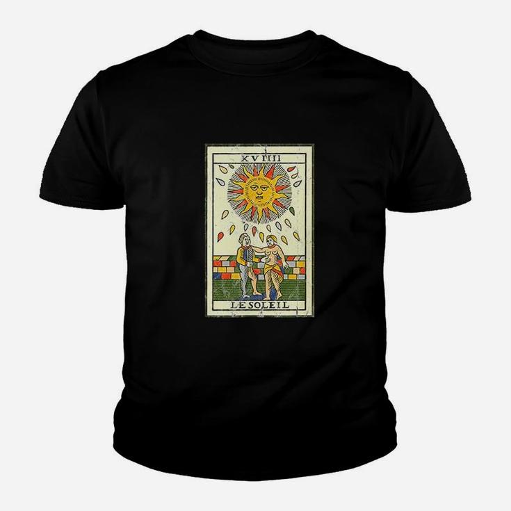 The Sun Le Soleil Tarot Card Vintage Tarot Card Graphic Kid T-Shirt