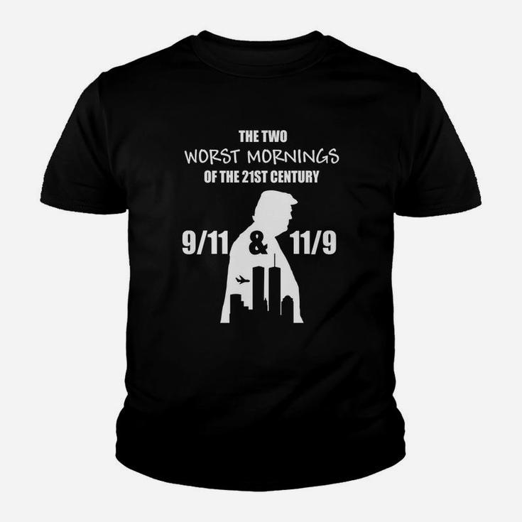 The Two Worst Mornings Of The 21st Century 911 And 119 Shirt Kid T-Shirt