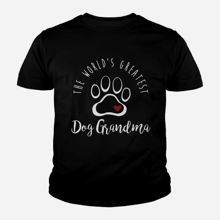 The Worlds Greatest Dog Grandma Pet Love Kid T-Shirt