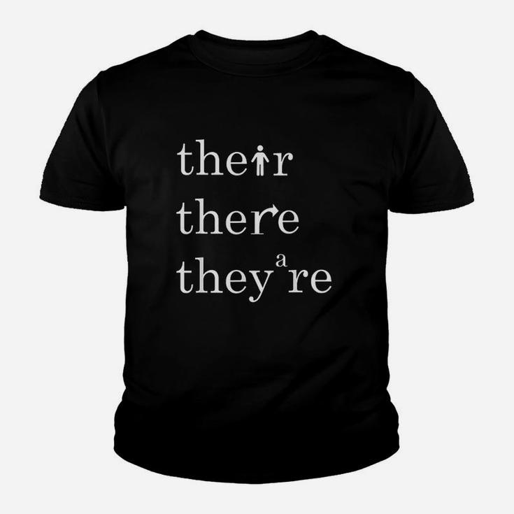 Their There And They Are English Teacher Correct Grammar Kid T-Shirt