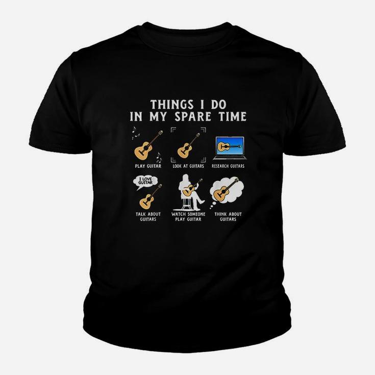 Things I Do In My Spare Time Guitar Player Guitar Lover Kid T-Shirt