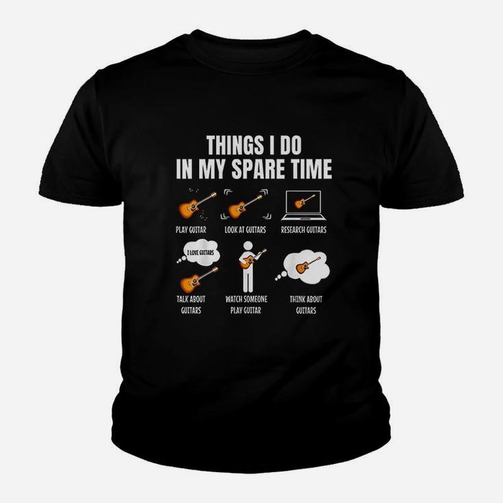Things I Do In My Spare Time Guitar Player Kid T-Shirt