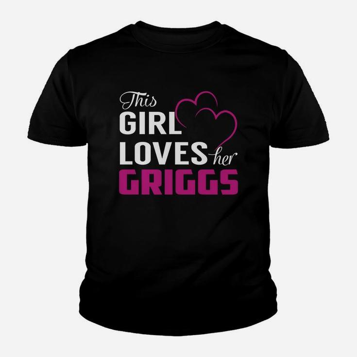 This Girl Loves Her Griggs Name Shirts Kid T-Shirt