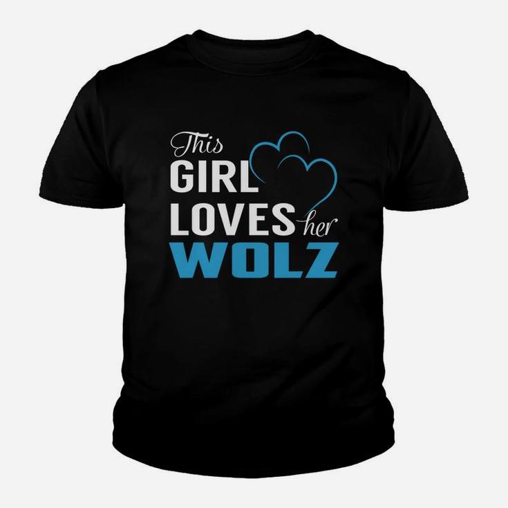 This Girl Loves Her Wolz Name Shirts Kid T-Shirt
