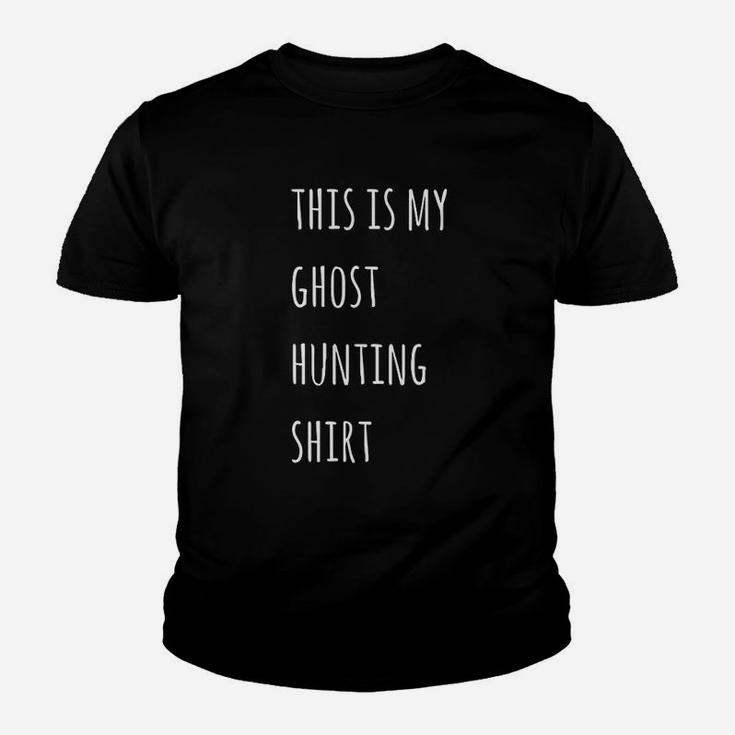 This Is My Ghost Hunting Funny Lazy Halloween Costume Kid T-Shirt