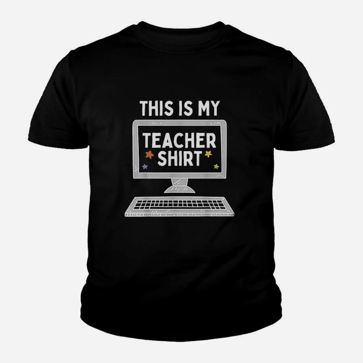 This Is My Teacher Virtual Learning Back To School Kid T-Shirt