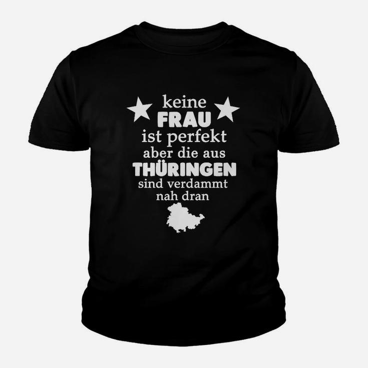 Thüringen Stolz Damen Kinder Tshirt, Fast Perfekte Frau Motiv