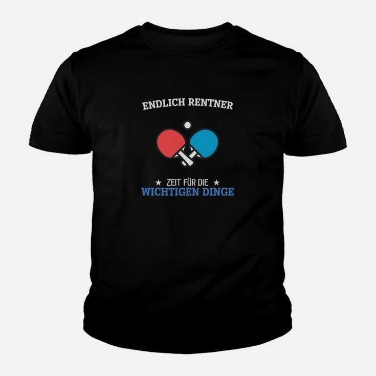 Tischtennis Endlich Rentner Kinder T-Shirt