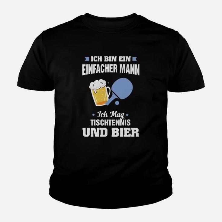 Tischtennis und Bier Herren Kinder Tshirt, Lustiges Motiv für Männer