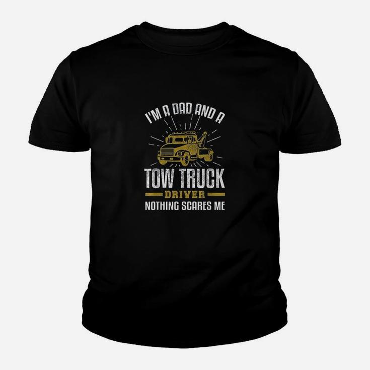 Tow Truck Driver Dad Funny Tow Truck Father Gift Kid T-Shirt