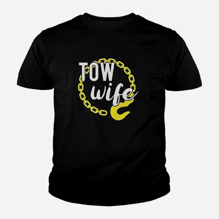 Tow Truck Driver Wife Gift For Repo Truckers Hook Design Kid T-Shirt
