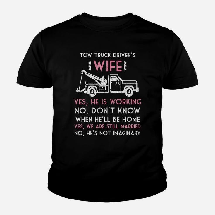 Tow Truck Driver Wife I Love My Tow Truck Driver Kid T-Shirt