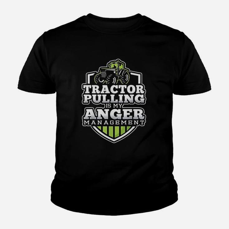 Tractor Pulling Is My Anger Management Funny Tractor Kid T-Shirt
