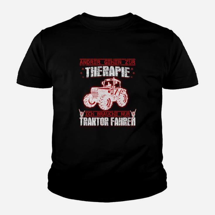 Traktor Fahrer Kinder Tshirt Herren, Motiv & Spruch Therapie Ersatz