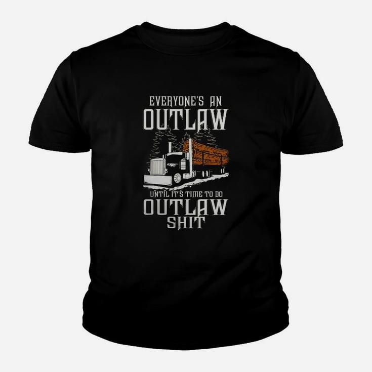 Truck Driver Log Hauler Outlaw Tshirts Kid T-Shirt