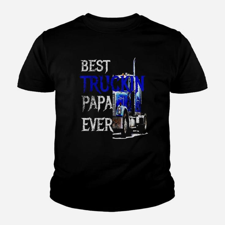 Truck Driver Papa Grandpa Best Trucker Gift Kid T-Shirt