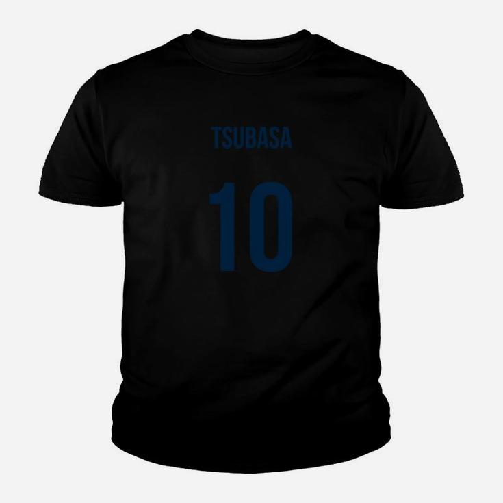 Tsubasa 10 Sportinspiriertes Kinder Tshirt, Fanartikel Schwarz
