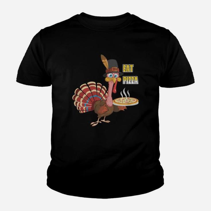 Turkey Eat Pizza Shirt Funny Thanksgiving Kid T-Shirt