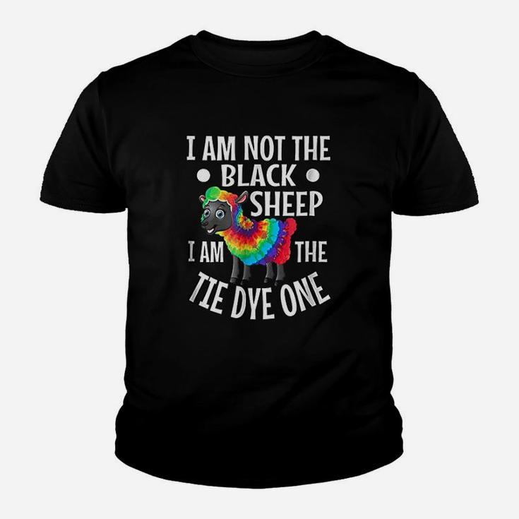 Tye Dye Sheep Of My Family Not Black Sheep Kid T-Shirt