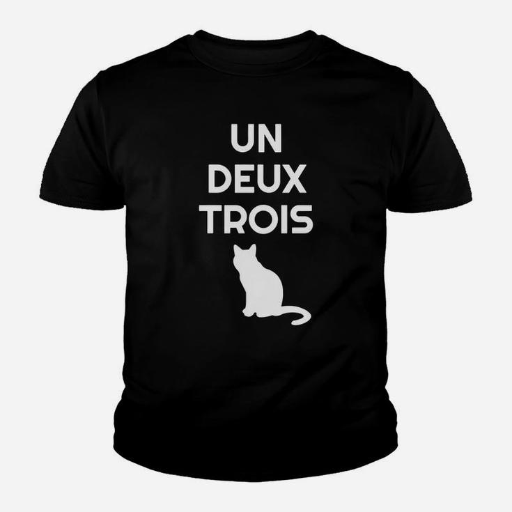 Un Deux Trois Cat Funny French Teacher Kid T-Shirt