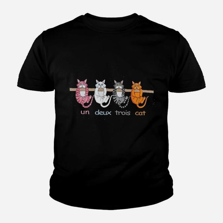 Un Deux Trois Cat Funny Kid T-Shirt