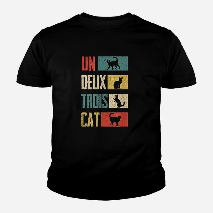 Un Deux Trois Cat Vintage Cat Kid T-Shirt