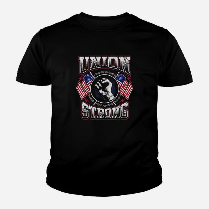 Union Strong Pro-union Worker Labor Protest Kid T-Shirt