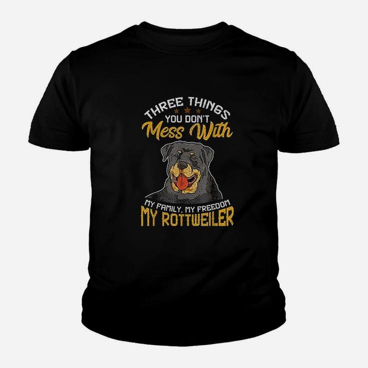 Unique Rottweiler For Dads Men Dont Mess With My Rottie Dog Kid T-Shirt