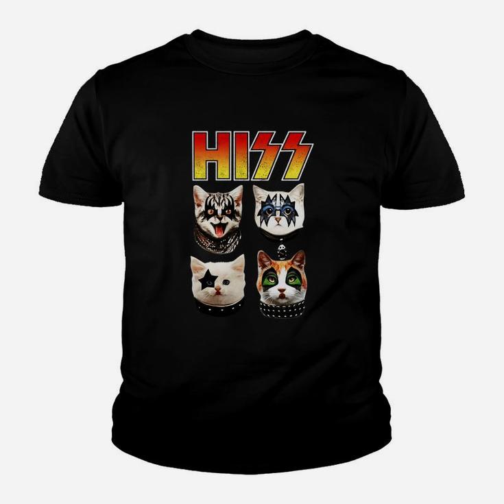 Unisex Vintage Concert Hiss Metal Rock Funny Kitties Cats Kid T-Shirt
