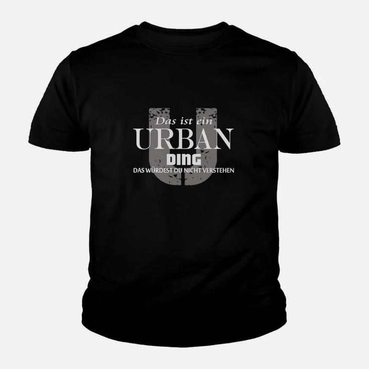 Urban Ding Schwarzes Kinder Tshirt mit Spruch, Streetwear Style