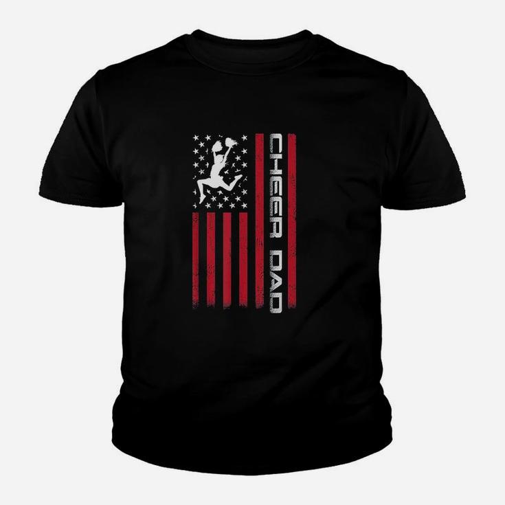Us Flag Cheer Dad Gift For Fathers Day Kid T-Shirt