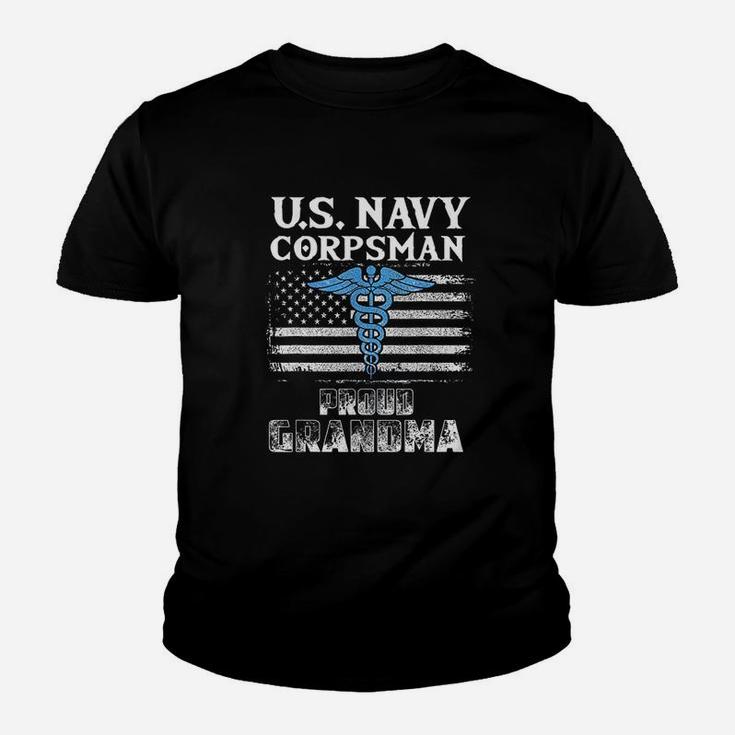 Us Navy Corpsman Proud Grandma Awesome Gift Kid T-Shirt