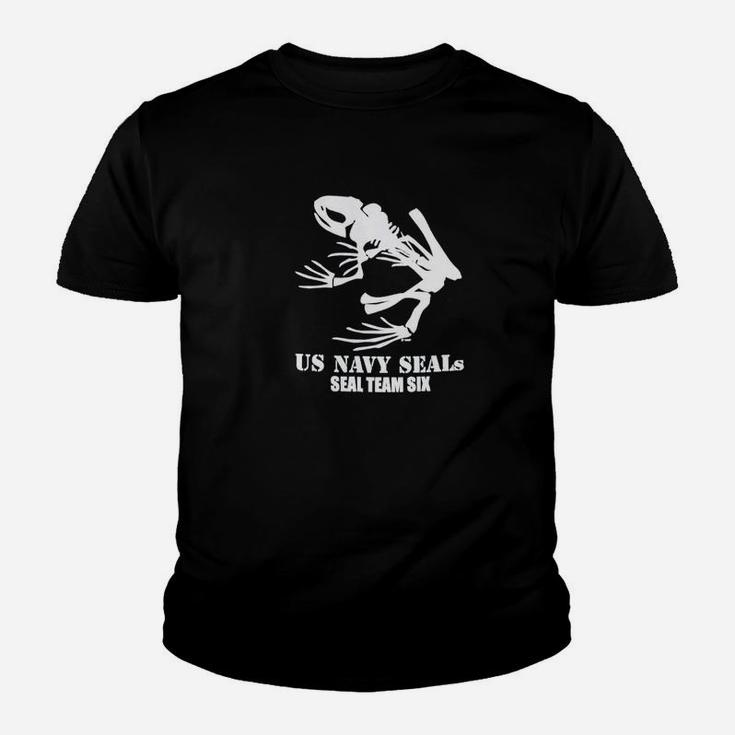Us Navy Seals Frog Skeleton Kid T-Shirt