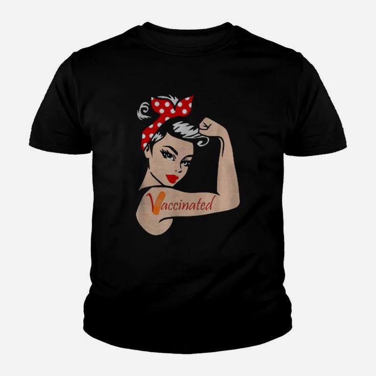 Vaccinated Rosie The Riveter Kid T-Shirt