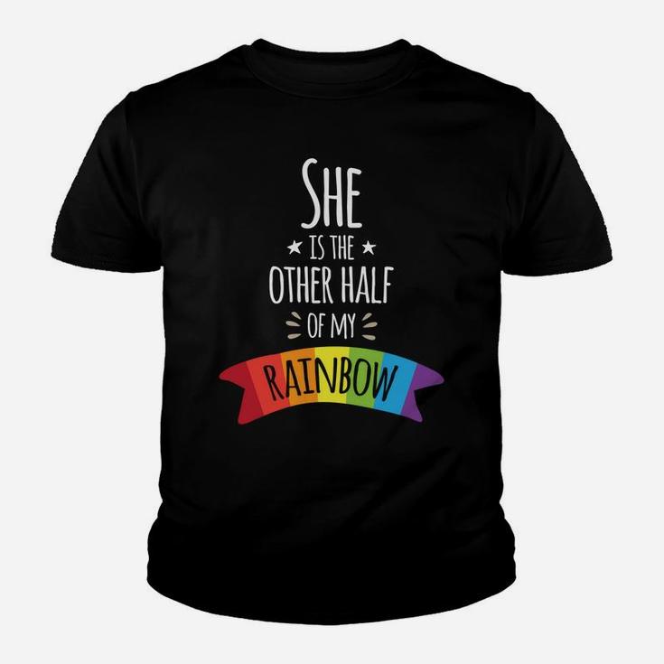 Valentines Day For Lesbian Girlfriend Wife My Rainbow Kid T-Shirt