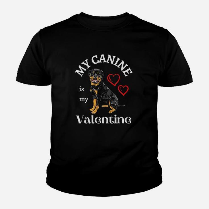 Valentines Day Rottie Rottweiler Dog Kid T-Shirt