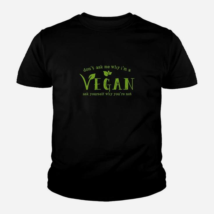 Veganes Botschaft Kinder Tshirt - Warum ich Veganer bin