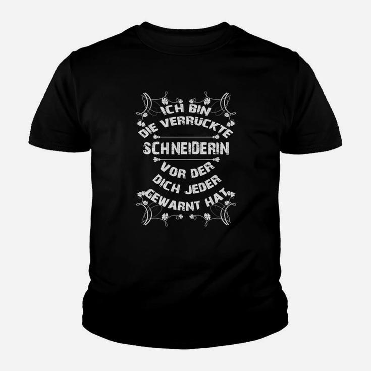 Verrückte Schneiderin Damen Kinder Tshirt, Lustiges Design für Handwerkerinnen