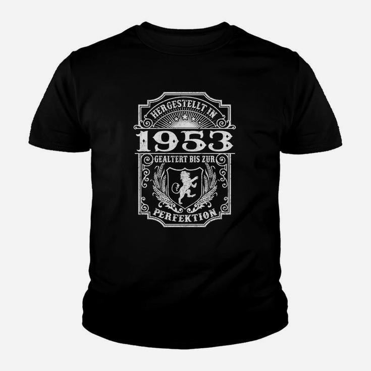 Vintage 1953 Geburtsjahr Kinder Tshirt, Gereift zur Perfektion, Schwarz