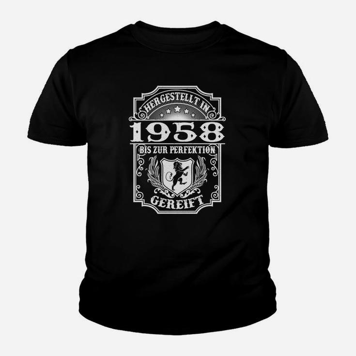 Vintage 1958 Perfektion Gealtertes Geburtstag Kinder Tshirt, Retro Look