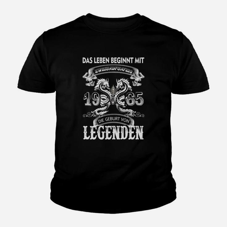 Vintage 1965 Geburtsjahr Legenden Kinder Tshirt, Retro Design