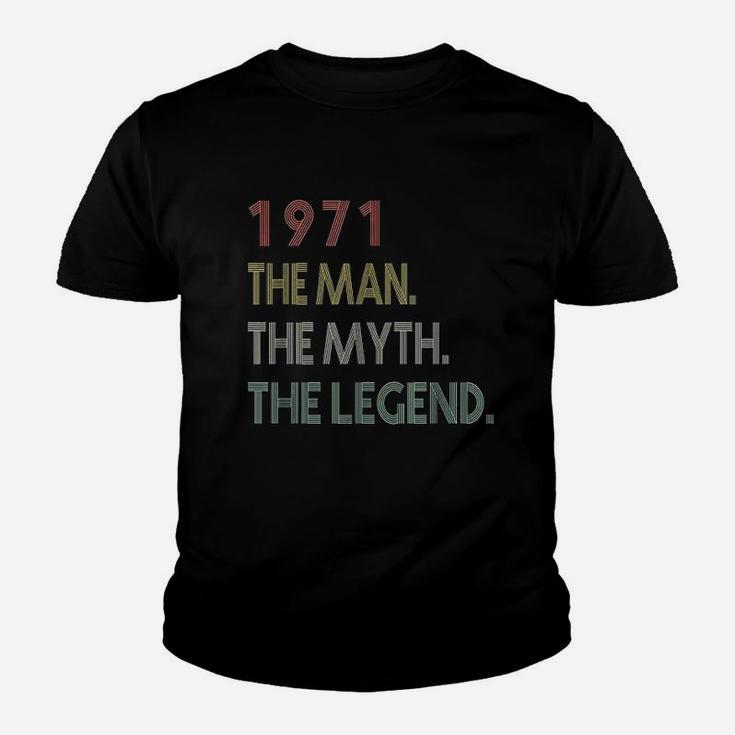 Vintage 1971 Man Myth Legend Birthday Gifts For 51 Years Old  Kid T-Shirt