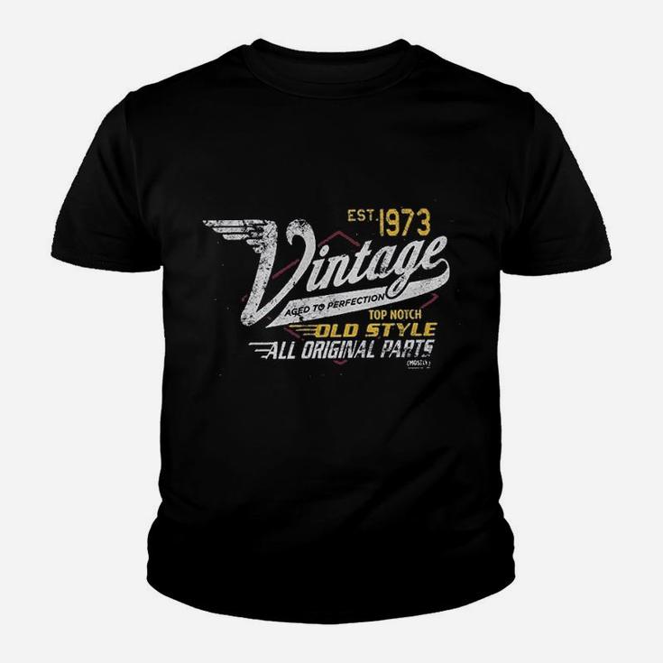 Vintage 1973 Aged To Perfection Vintage Racing Kid T-Shirt